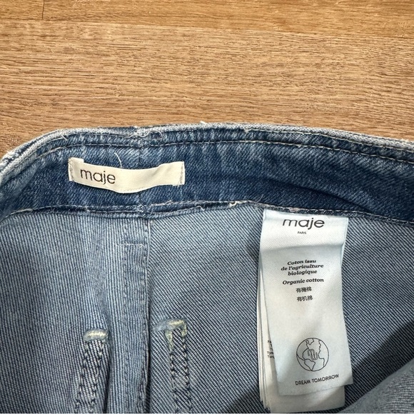 Maje‎ Preuve Tapered Low-Rise Stretch Organic-Cotton Jeans Size 24 - Picture 6 of 9